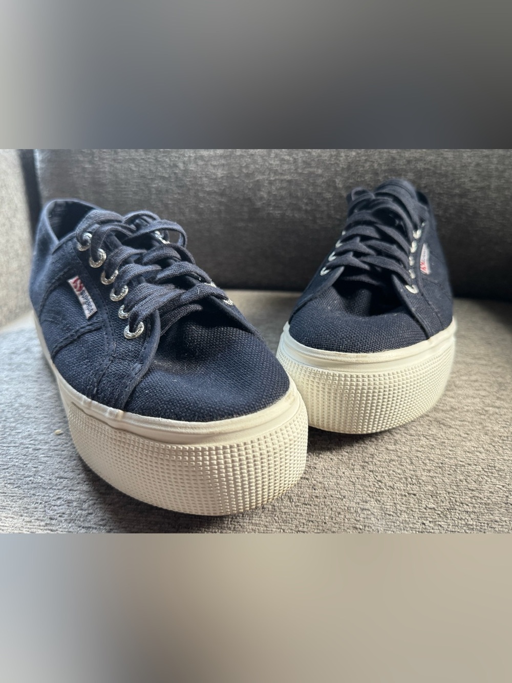 Unisex Superga 2790 Dark Blue Platform Sneaker 9W 7.5M - Picture 11 of 11